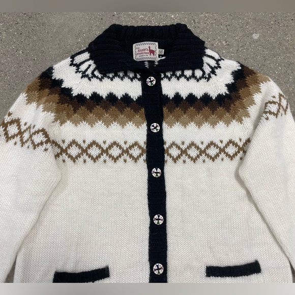 Vintage Y2K Nordic Fair Isle Alpaca Connection Hippie Cardigan Size XL - Picture 3 of 14